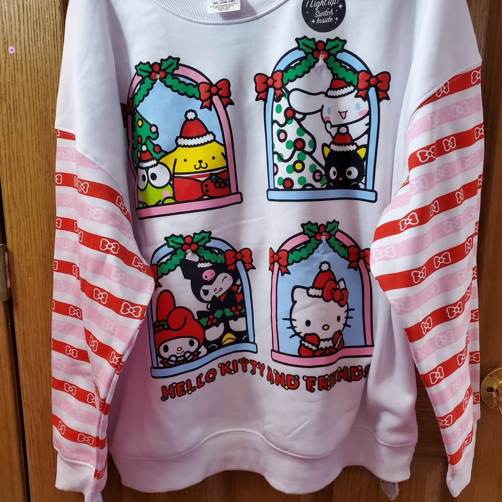 Sanrio Hello Kitty and Friends White and Red Sweater